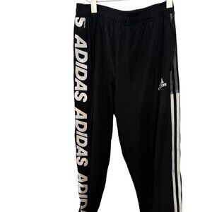 Men's Adidas Black & White Polyester Sweatpants